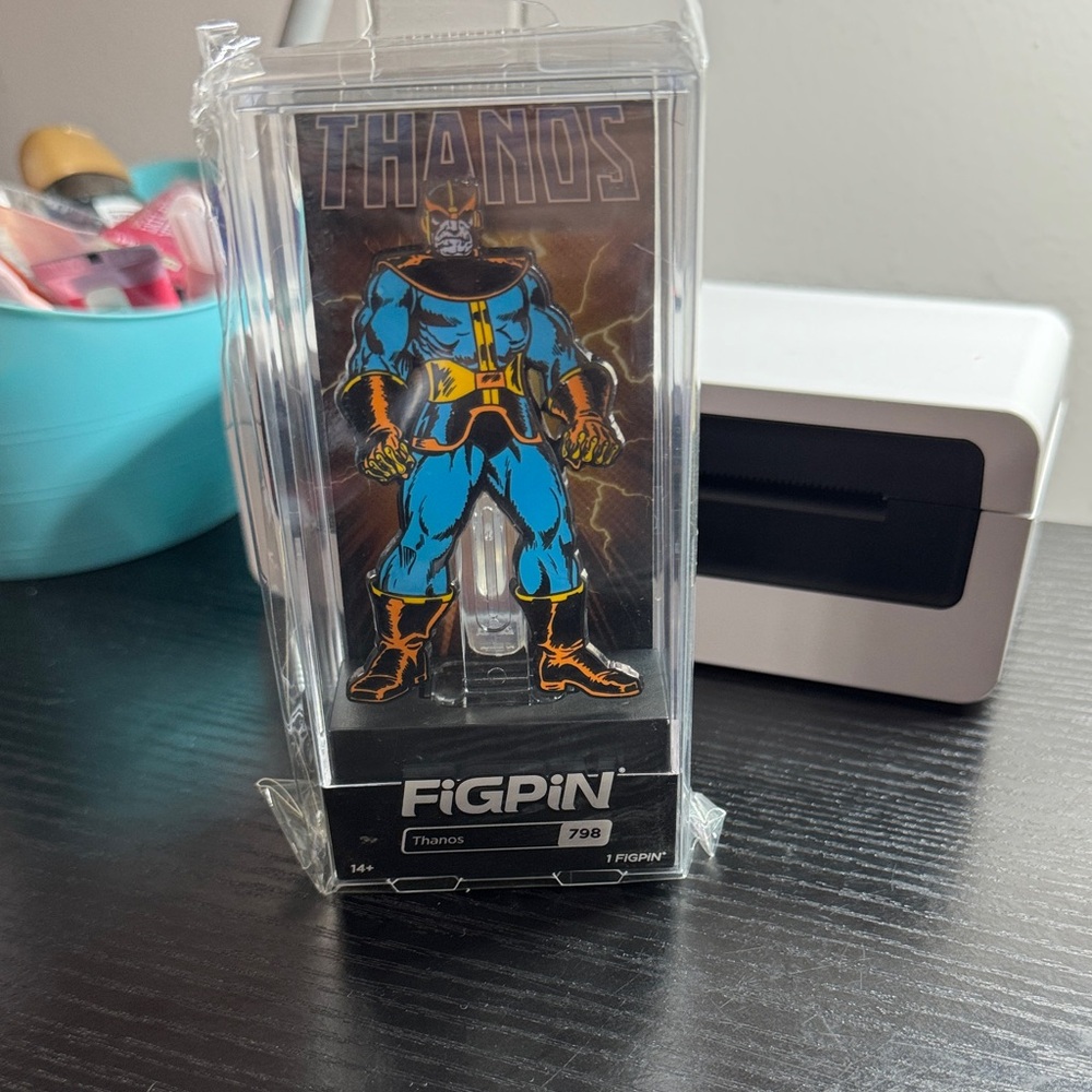 FiGPiN Thanos Collectible Pin - Blue and Orange